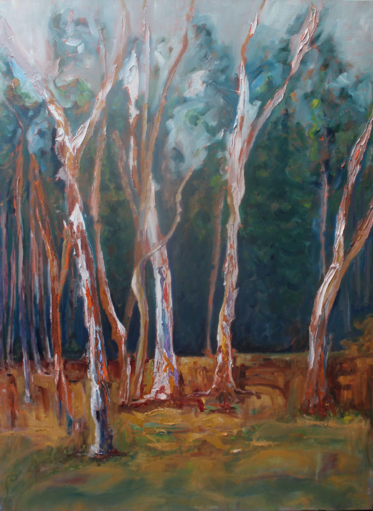 Gum tree painting Australian landscape painting